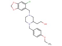 2-[4-[(6-chloro-1,3-benzodioxol-5-yl)methyl]-1-(4-ethoxybenzyl)-2-piperazinyl]ethanol