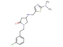 1-[2-(3-chlorophenyl)ethyl]-4-({[2-(dimethylamino)-1,3-thiazol-5-yl]methyl}amino)-2-pyrrolidinone