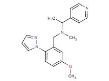N-[5-methoxy-2-(1H-pyrazol-1-yl)benzyl]-N-methyl-1-pyridin-4-ylethanamine