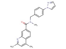 N,2,4-trimethyl-N-[4-(1H-pyrazol-1-yl)benzyl]-7-quinolinecarboxamide