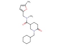 1-(cyclohexylmethyl)-N-methyl-N-[(5-methyl-2-furyl)methyl]-6-oxo-3-piperidinecarboxamide