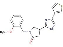 1-(2-methoxybenzyl)-4-[4-(3-thienyl)-1H-imidazol-2-yl]pyrrolidin-2-one