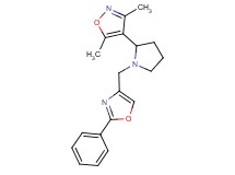 3,5-dimethyl-4-{1-[(2-phenyl-1,3-oxazol-4-yl)methyl]pyrrolidin-2-yl}isoxazole