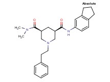 (3S,5R)-N'-(2,3-dihydro-1H-inden-5-yl)-N,N-dimethyl-1-(2-phenylethyl)-3,5-piperidinedicarboxamide