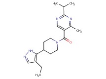 5-{[4-(4-ethyl-1H-pyrazol-5-yl)piperidin-1-yl]carbonyl}-2-isopropyl-4-methylpyrimidine