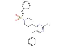 5-benzyl-2-methyl-4-(1-{[(E)-2-phenylvinyl]sulfonyl}-4-piperidinyl)pyrimidine
