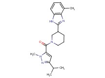 2-{1-[(3-isopropyl-1-methyl-1H-pyrazol-5-yl)carbonyl]-3-piperidinyl}-4-methyl-1H-benzimidazole