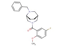 (1R*,5R*)-6-benzyl-3-(5-fluoro-2-methoxybenzoyl)-3,6-diazabicyclo[3.2.2]nonane