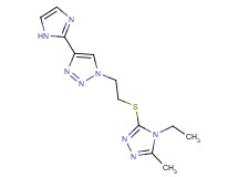 1-{2-[(4-ethyl-5-methyl-4H-1,2,4-triazol-3-yl)thio]ethyl}-4-(1H-imidazol-2-yl)-1H-1,2,3-triazole