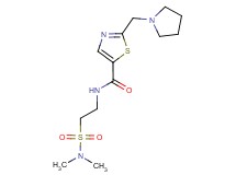 N-{2-[(dimethylamino)sulfonyl]ethyl}-2-(pyrrolidin-1-ylmethyl)-1,3-thiazole-5-carboxamide