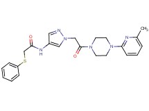 N-(1-{2-[4-(6-methyl-2-pyridinyl)-1-piperazinyl]-2-oxoethyl}-1H-pyrazol-4-yl)-2-(phenylthio)acetamide