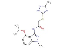 N-(4-isopropoxy-1-methyl-1H-indazol-3-yl)-2-[(3-methyl-1H-1,2,4-triazol-5-yl)thio]acetamide