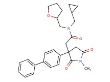 2-[3-(4-biphenylyl)-1-methyl-2,5-dioxo-3-pyrrolidinyl]-N-(cyclopropylmethyl)-N-(tetrahydro-2-furanylmethyl)acetamide