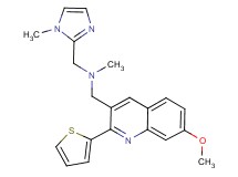 1-[7-methoxy-2-(2-thienyl)-3-quinolinyl]-N-methyl-N-[(1-methyl-1H-imidazol-2-yl)methyl]methanamine