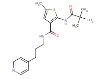 2-[(2,2-dimethylpropanoyl)amino]-5-methyl-N-(3-pyridin-4-ylpropyl)thiophene-3-carboxamide