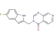 3-[(5-fluoro-1H-indol-2-yl)methyl]pyrido[3,4-d]pyrimidin-4(3H)-one