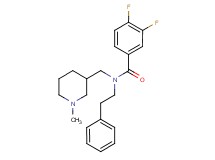 3,4-difluoro-N-[(1-methyl-3-piperidinyl)methyl]-N-(2-phenylethyl)benzamide