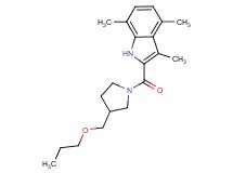3,4,7-trimethyl-2-{[3-(propoxymethyl)-1-pyrrolidinyl]carbonyl}-1H-indole