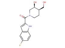 (3S*,4R*)-1-[(5-fluoro-1H-indol-2-yl)carbonyl]-4-(hydroxymethyl)-3-piperidinol