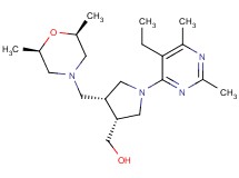 [(3R*,4R*)-4-{[(2R*,6S*)-2,6-dimethylmorpholin-4-yl]methyl}-1-(5-ethyl-2,6-dimethylpyrimidin-4-yl)pyrrolidin-3-yl]methanol