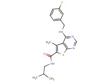 4-[(3-fluorobenzyl)amino]-N-isobutyl-5-methylthieno[2,3-d]pyrimidine-6-carboxamide