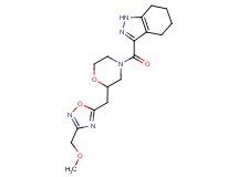 3-[(2-{[3-(methoxymethyl)-1,2,4-oxadiazol-5-yl]methyl}morpholin-4-yl)carbonyl]-4,5,6,7-tetrahydro-1H-indazole