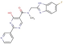 N-[(6-fluoro-1H-benzimidazol-2-yl)methyl]-4-hydroxy-N-methyl-2-pyridin-3-ylpyrimidine-5-carboxamide