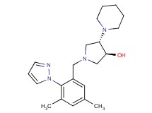 (3S*,4S*)-1-[3,5-dimethyl-2-(1H-pyrazol-1-yl)benzyl]-4-piperidin-1-ylpyrrolidin-3-ol