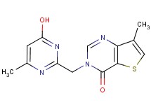 3-[(4-hydroxy-6-methylpyrimidin-2-yl)methyl]-7-methylthieno[3,2-d]pyrimidin-4(3H)-one