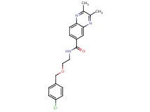 N-{2-[(4-chlorobenzyl)oxy]ethyl}-2,3-dimethyl-6-quinoxalinecarboxamide
