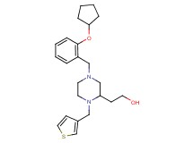 2-[4-[2-(cyclopentyloxy)benzyl]-1-(3-thienylmethyl)-2-piperazinyl]ethanol