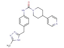N-{4-[(5-methyl-4H-1,2,4-triazol-3-yl)methyl]phenyl}-4-pyridin-4-ylpiperidine-1-carboxamide