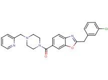 2-(3-chlorobenzyl)-6-{[4-(2-pyridinylmethyl)-1-piperazinyl]carbonyl}-1,3-benzoxazole