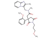 2-[3-(2-methoxyphenyl)-1-(3-methoxypropyl)-2,5-dioxo-3-pyrrolidinyl]-N-methyl-N-[(2-methylimidazo[1,2-a]pyridin-3-yl)methyl]acetamide