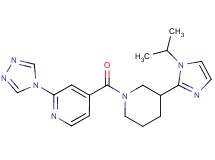 4-{[3-(1-isopropyl-1H-imidazol-2-yl)piperidin-1-yl]carbonyl}-2-(4H-1,2,4-triazol-4-yl)pyridine