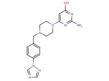 2-amino-6-{4-[4-(1H-1,2,4-triazol-1-yl)benzyl]piperazin-1-yl}pyrimidin-4-ol