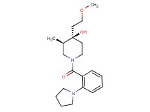 (3R*,4R*)-4-(2-methoxyethyl)-3-methyl-1-[2-(1-pyrrolidinyl)benzoyl]-4-piperidinol