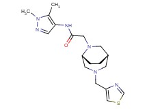 N-(1,5-dimethyl-1H-pyrazol-4-yl)-2-[(1S*,5R*)-3-(1,3-thiazol-4-ylmethyl)-3,6-diazabicyclo[3.2.2]non-6-yl]acetamide