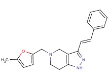 5-[(5-methyl-2-furyl)methyl]-3-[(E)-2-phenylvinyl]-4,5,6,7-tetrahydro-1H-pyrazolo[4,3-c]pyridine trifluoroacetate