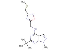 6-tert-butyl-1-methyl-N-({3-[(methylthio)methyl]-1,2,4-oxadiazol-5-yl}methyl)-1H-pyrazolo[3,4-d]pyrimidin-4-amine