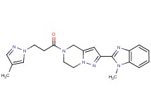 2-(1-methyl-1H-benzimidazol-2-yl)-5-[3-(4-methyl-1H-pyrazol-1-yl)propanoyl]-4,5,6,7-tetrahydropyrazolo[1,5-a]pyrazine