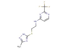 N-{2-[(3-methyl-1H-1,2,4-triazol-5-yl)thio]ethyl}-2-(trifluoromethyl)pyrimidin-4-amine