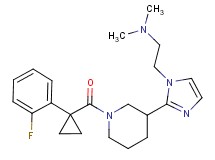 2-[2-(1-{[1-(2-fluorophenyl)cyclopropyl]carbonyl}piperidin-3-yl)-1H-imidazol-1-yl]-N,N-dimethylethanamine