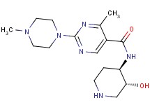 N-[rel-(3R,4R)-3-hydroxy-4-piperidinyl]-4-methyl-2-(4-methyl-1-piperazinyl)-5-pyrimidinecarboxamide dihydrochloride