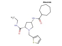 (4S)-4-[(cycloheptylcarbonyl)amino]-N-ethyl-1-(2-thienylmethyl)-L-prolinamide