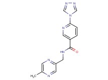 N-[(5-methylpyrazin-2-yl)methyl]-6-(4H-1,2,4-triazol-4-yl)nicotinamide