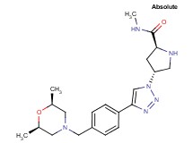 (4R)-4-[4-(4-{[(2R,6S)-2,6-dimethyl-4-morpholinyl]methyl}phenyl)-1H-1,2,3-triazol-1-yl]-N-methyl-L-prolinamide dihydrochloride