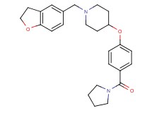 1-(2,3-dihydro-1-benzofuran-5-ylmethyl)-4-[4-(1-pyrrolidinylcarbonyl)phenoxy]piperidine