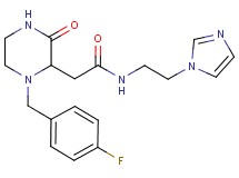 2-[1-(4-fluorobenzyl)-3-oxo-2-piperazinyl]-N-[2-(1H-imidazol-1-yl)ethyl]acetamide