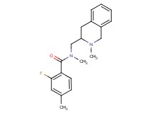 2-fluoro-N,4-dimethyl-N-[(2-methyl-1,2,3,4-tetrahydro-3-isoquinolinyl)methyl]benzamide